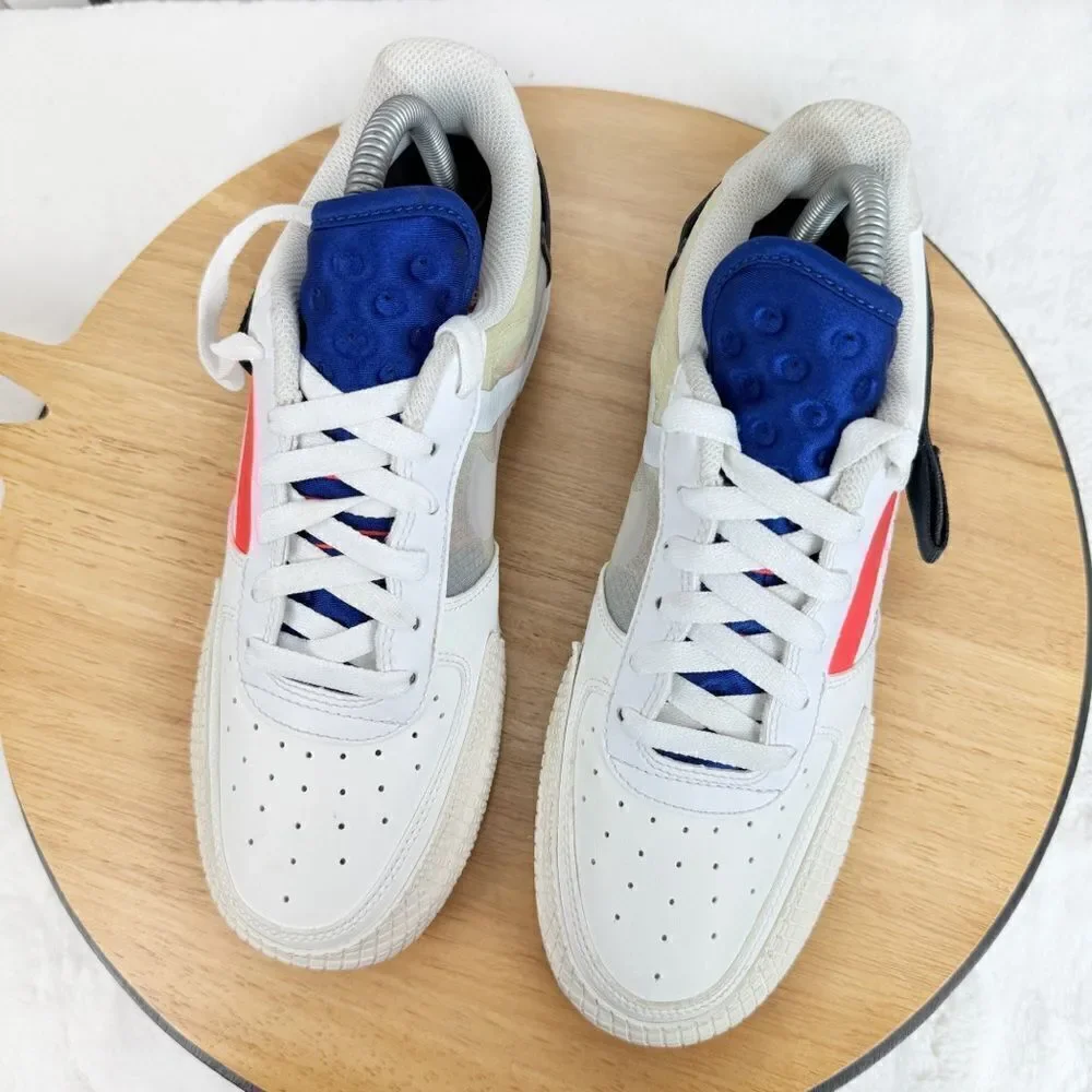 Nike Air‎ Force 1 GS Low Drop Type Sneakers Summit White 6Y Youth BQ4793-100